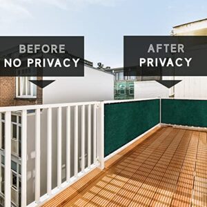 ASTEROUTDOOR Balcony and Fence Privacy Screen 4' x 50' with 90% Shade Rating - Green 170 GSM Polyethylene Fabric