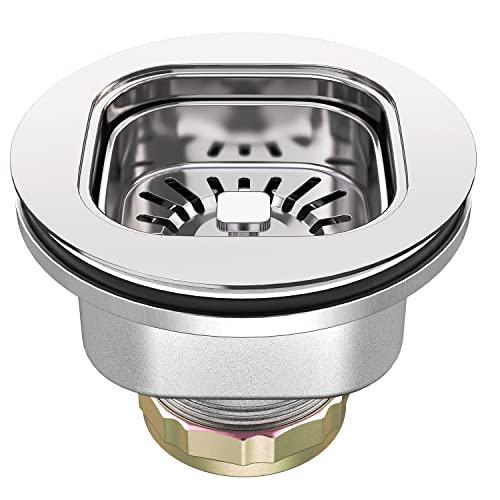 BOTEMY Pop Up Bathroom Sink Stopper Kitchen Sink Drain Strainer Assembly Kit with Stainless Steel Strainer Basket/Drain Stopper for 1.34-1.57 Inch American Standard Kitchen Sink Drains