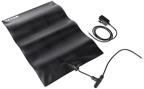 VEVOR, 20in x 30in Walkway, 120V Ice, PVC Heated 6ft Power Cord, Slip-Proof, Ideal Winter Outdoor Snow Mat, 2'' per Hour Melting Speed, Black