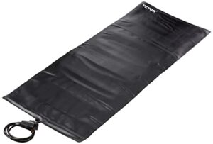 vevor, 2ft x 5ft walkway, 120v ice, pvc heated 6ft power cord, slip-proof, ideal winter outdoor snow mat, 2'' per hour melting speed, black