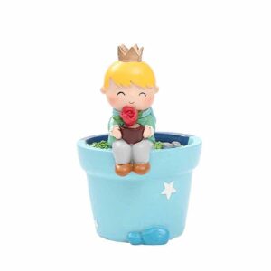 nautance cheap cute little boy succulent planter pots resin little prince flowerpot bonsai crafts home garden yard decor birthday gifts-a1