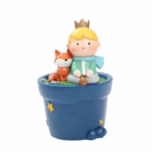 Nautance Cheap Cute Little Boy Succulent Planter Pots Resin Little Prince Flowerpot Bonsai Crafts Home Garden Yard Decor Birthday Gifts-A1