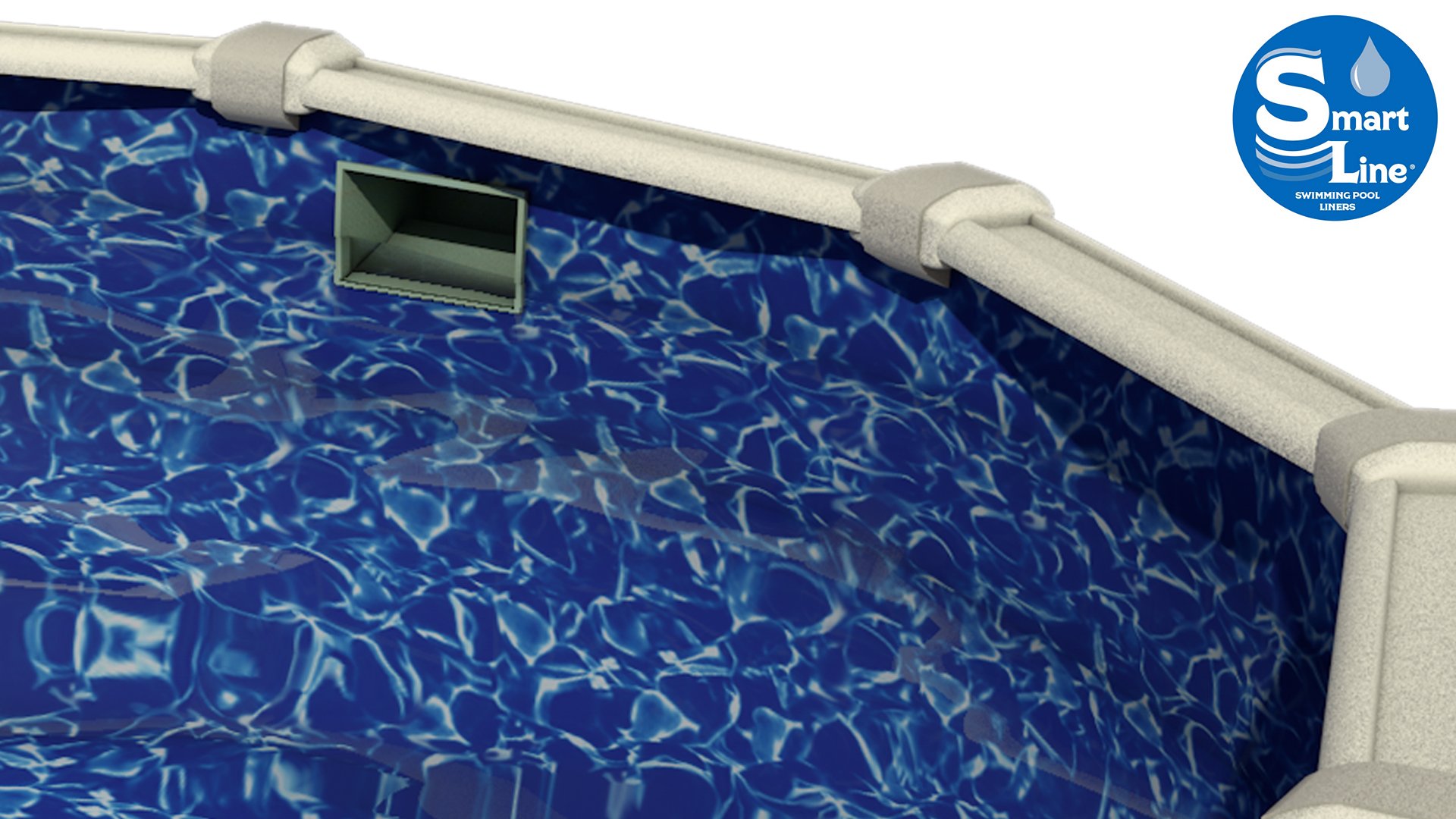 Smartline Sunlight 8-Foot Round Liner | 48-to-52-Inch Wall Height | Overlap Style | 25 Gauge | Designed for Steel Sided Above-Ground Swimming Pools