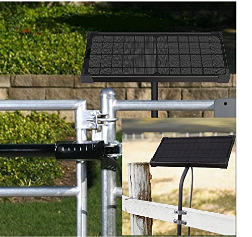 10WattsWaterproof Solar Battery Charger Maintainer 12V Solar Panel Built-in Intelligent MPPT Solar Charge Controller Mount Bracket and SAE Cable Kits for Automatic Solar Gate Opener Systems Monitor