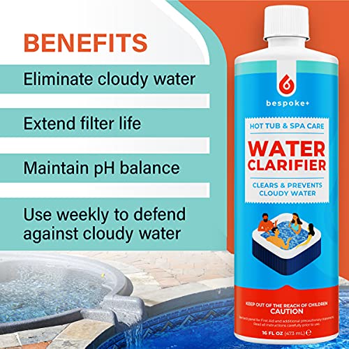 Spa Clarifier | Hot Tub Clarifier to Eliminate Cloudy Water - Spa Water Clarifier for Hot Tub Chemical - Spa Clarifier for Hot Tubs - Spa Clarifier HotTub Owners Rely on for Clear Water (1-Pint)