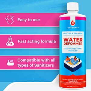 Spa Defoamer for Hot Tub & Hot Tub Foam Eliminator, Spa Anti Foam for Hot Tub Owners to Keep Spa Foam Down & get Foam Out, HotTub Foam Reducer & Spa Bubble Remover (1- Quart)