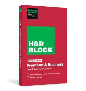 h&r block tax software premium & business 2021 [old version]