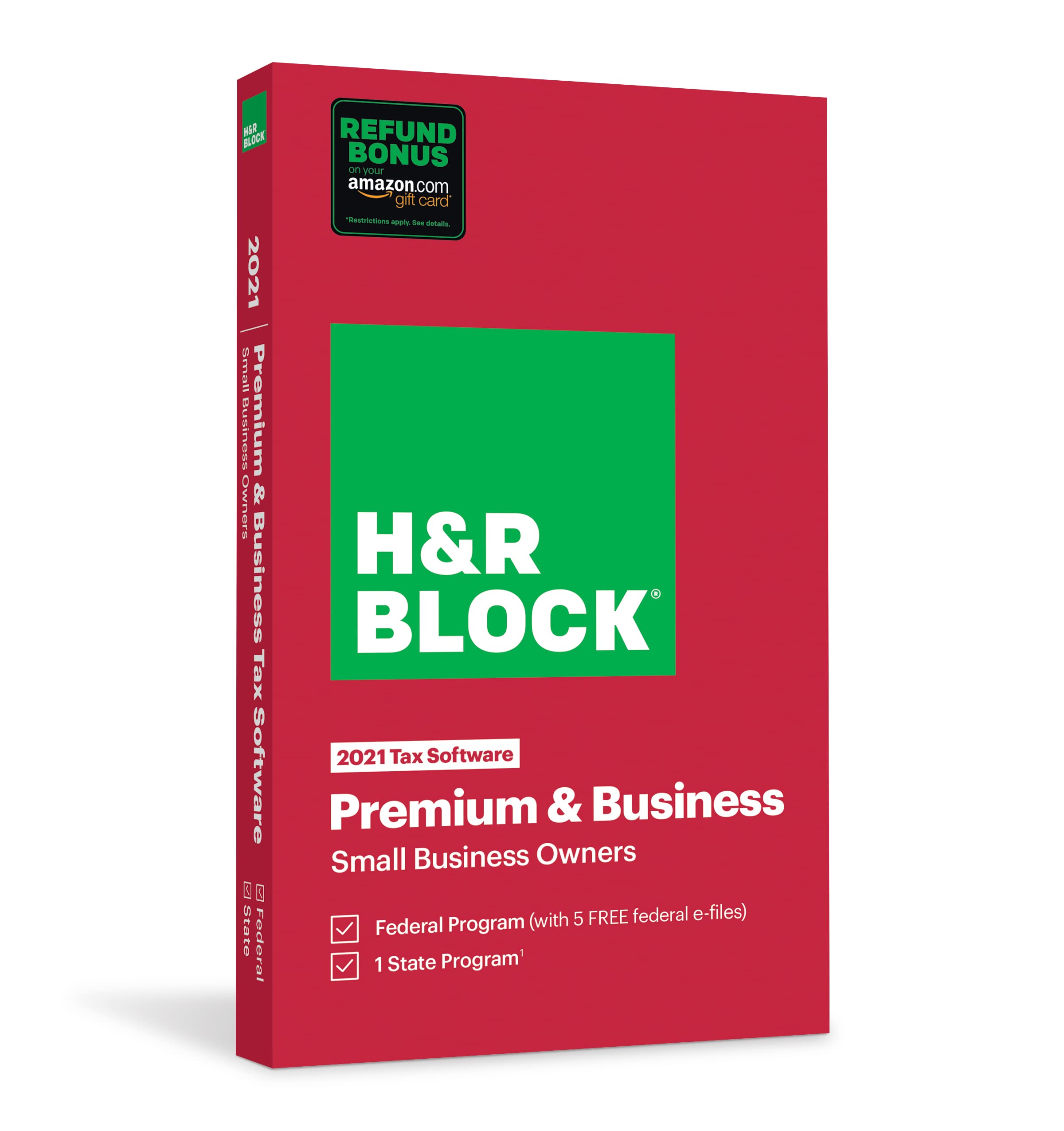 H&R Block Tax Software Premium & Business 2021 [Old Version]