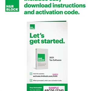 H&R Block Tax Software Deluxe + State 2021 [Old Version]