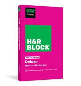 h&r block tax software deluxe 2021 [old version]
