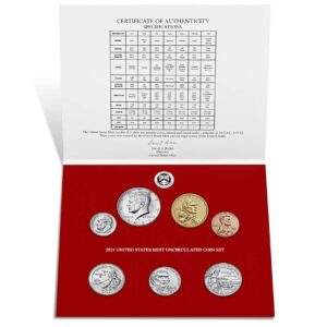 2021 P, D U.S. Mint Uncirculated 14 Coin Mint Set with CoA Uncirculated