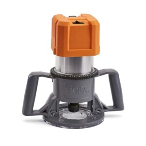 BORA Tools PM-6210 Fixed Router Base for Bora Router Motor PM-6200 Ergonomic Handles, Solid Cast Aluminum with Micro Adjustable Ring and Base Plates, Fits Standard 4.2in Diameter Router motors