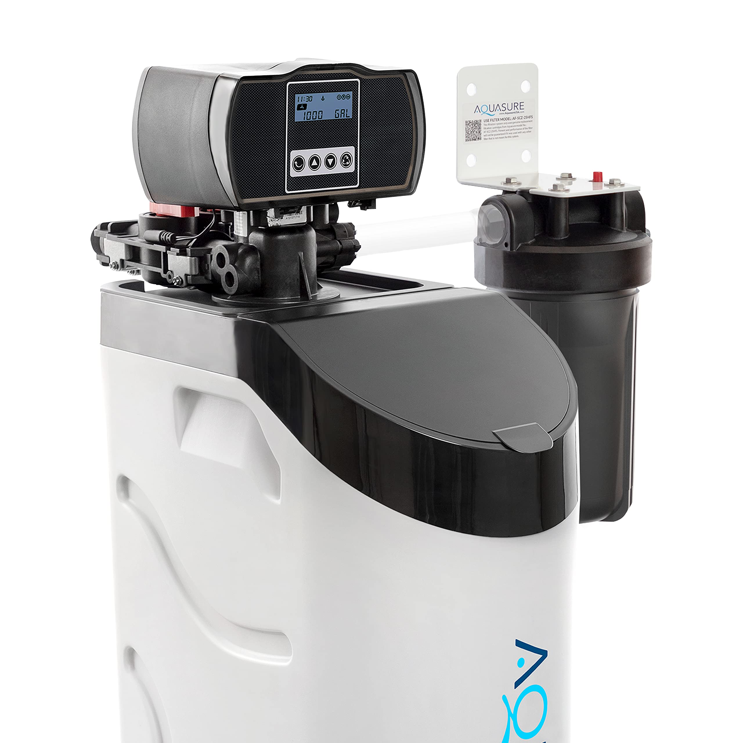 Aquasure Harmony Lite All-in-One Water Softener w/Triple Purpose Pre-Filter, 34,000 Grain, Low Maintenance, Water Saving Technology, 5-Year Warranty, US-Based Tech Support