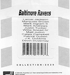 Baltimore Ravens 2020 Donruss Factory Sealed 11 Card Team Set with Lamar Jackson and 2 Rated Rookies Plus 8 Other Cards