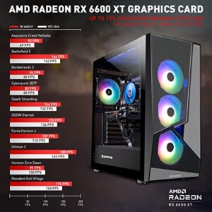 iBUYPOWER Pro Gaming PC Computer Desktop SlateMR 215a (AMD Ryzen 5 5600G 3.9 GHz,AMD Radeon RX 6600XT 8GB, 16GB DDR4, 480 GB SSD, WiFi Ready, Windows 11 Home)