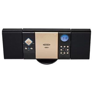 Jensen JMC-180C Champagne Wall Mountable CD Shelf System with Digital AM/FM Stereo Receiver and Remote