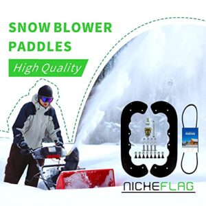 NICHEFLAG 99-9313 Snow Blower Paddles with 95-6151 Toro Belt Replaces Toro 99-9313 Kit, Toro 99-9313 Toro, Toro Part 99-9313, Toro 99 9313 Kit, Toro Blade Rotor 99-9313