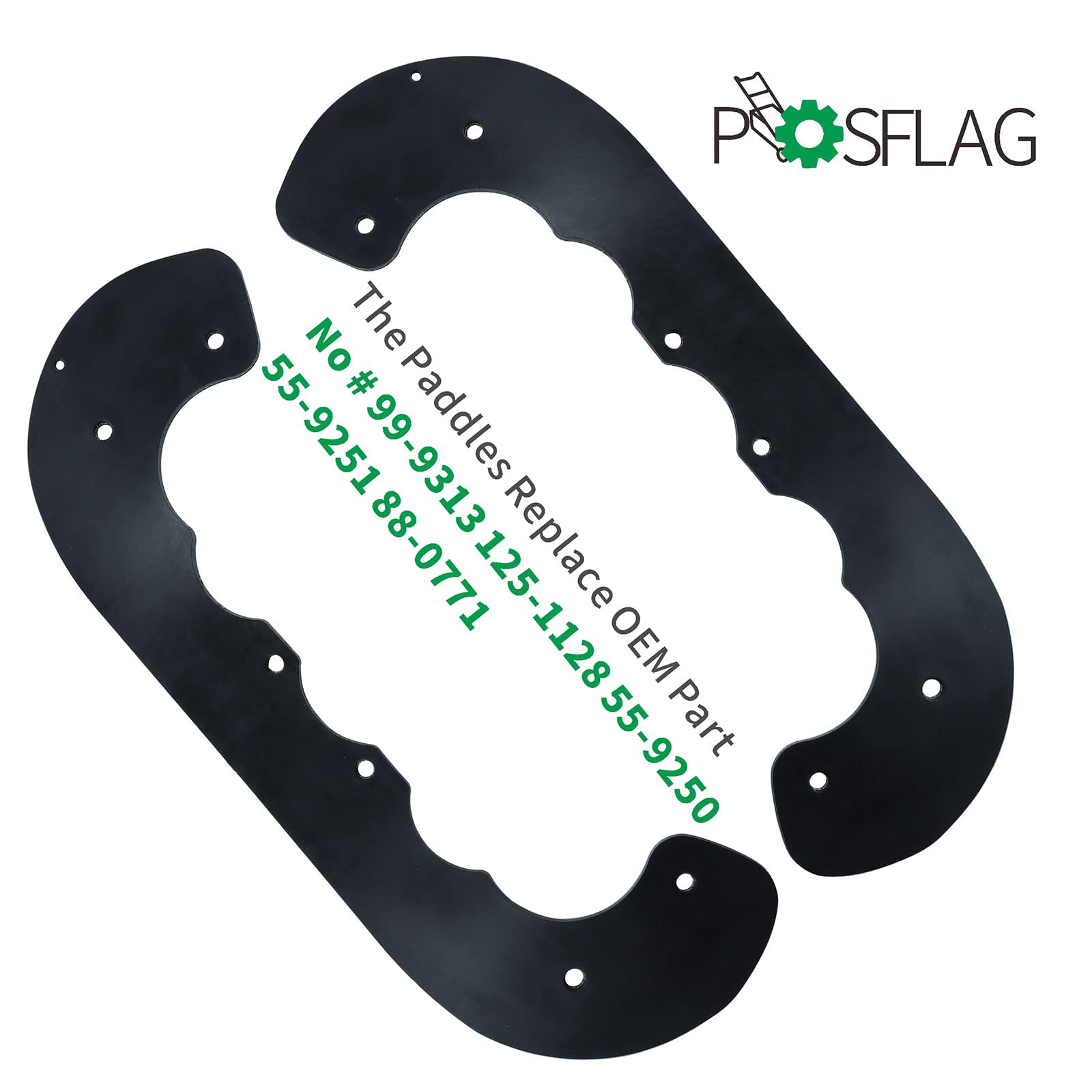 POSFLAG 99-9313 Snow Blower Paddles with 55-9300 Drive Belt Replaces 125-1128 55-9250 55-9251 88-0771 for Toro CCR2000, CCR2400, CCR2400R, CCR2400E, CCR2500, CCR2500R, CCR3000R, CCR3000E Snowthrowers