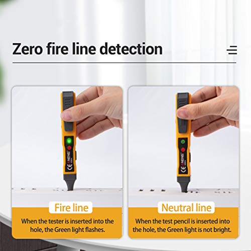 YIFEIJIAO,AC Voltage Detector Pen Non-Contact Inductive AC/DC Voltage Tester w Sound Light