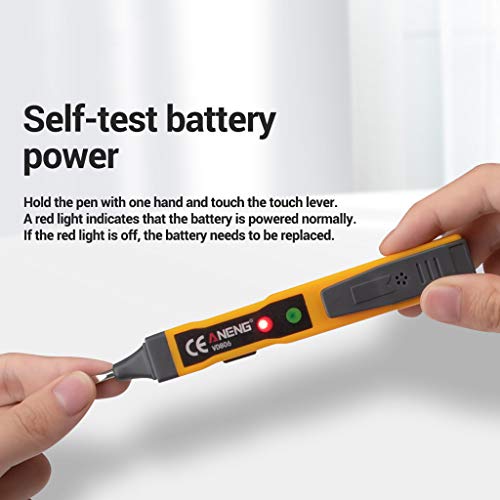 YIFEIJIAO,AC Voltage Detector Pen Non-Contact Inductive AC/DC Voltage Tester w Sound Light