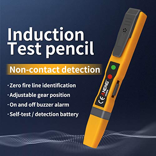 YIFEIJIAO,AC Voltage Detector Pen Non-Contact Inductive AC/DC Voltage Tester w Sound Light