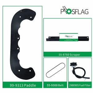 POSFLAG 99-9313 Snow Blower Paddles with 55-8760 Scraper Blade 55-9300 Drive Belt and Hardware Kit for Toro CCR2000, CCR2400, CCR2400R, CCR2400E, CCR2500, CCR2500R, CCR3000R, CCR3000E Snowthrowers