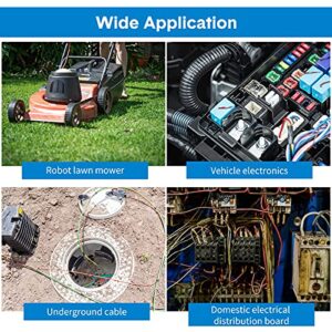 3 Way Wire Connectors Locks Wire Connectors Electrical IDC 314-box Wire Connectors Self-Stripping Pigtail Connectors for 22-14 AWG Cables Robotic Lawn Mowers Irrigation Applications(60 Pieces)