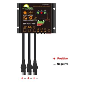 Waterproof 10A Solar Charge Controller - Intelligent12V/24V Solar Panel Battery Regulator