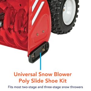 490-241-0010 Universal Snow Thrower Slide Shoes - Fits Most 2-Stage and 3-Stage Snow Throwers - Made with Durable Polyurethane - Includes Mounting Hardware