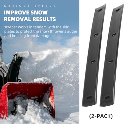 AR-PRO (2-Pack) Exact Replacement 731-08171 Snow Thrower Shave Plate - Scraper Plate for MTD, Troy-Bilt, Yard Machine, and More - Double-Sided Blade Edge - Improve Snow Removal Results