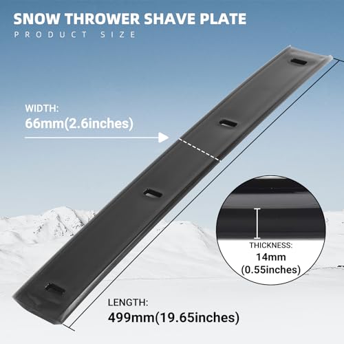 AR-PRO (2-Pack) Exact Replacement 731-08171 Snow Thrower Shave Plate - Scraper Plate for MTD, Troy-Bilt, Yard Machine, and More - Double-Sided Blade Edge - Improve Snow Removal Results