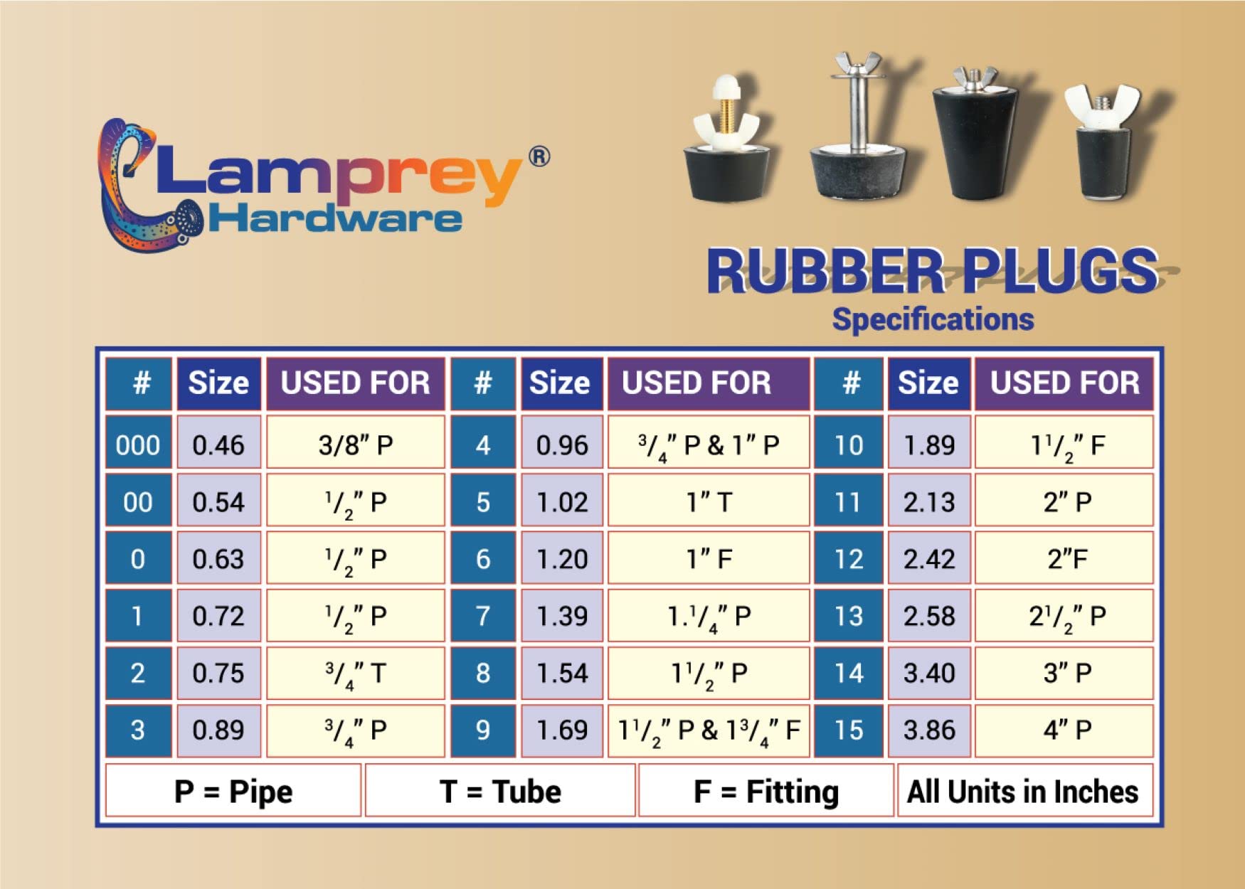 Lamprey Hardware #8 Winter Plug Blow Thru with Schrader Valve for 1.5 inch Pipe - LHEP8 (1)