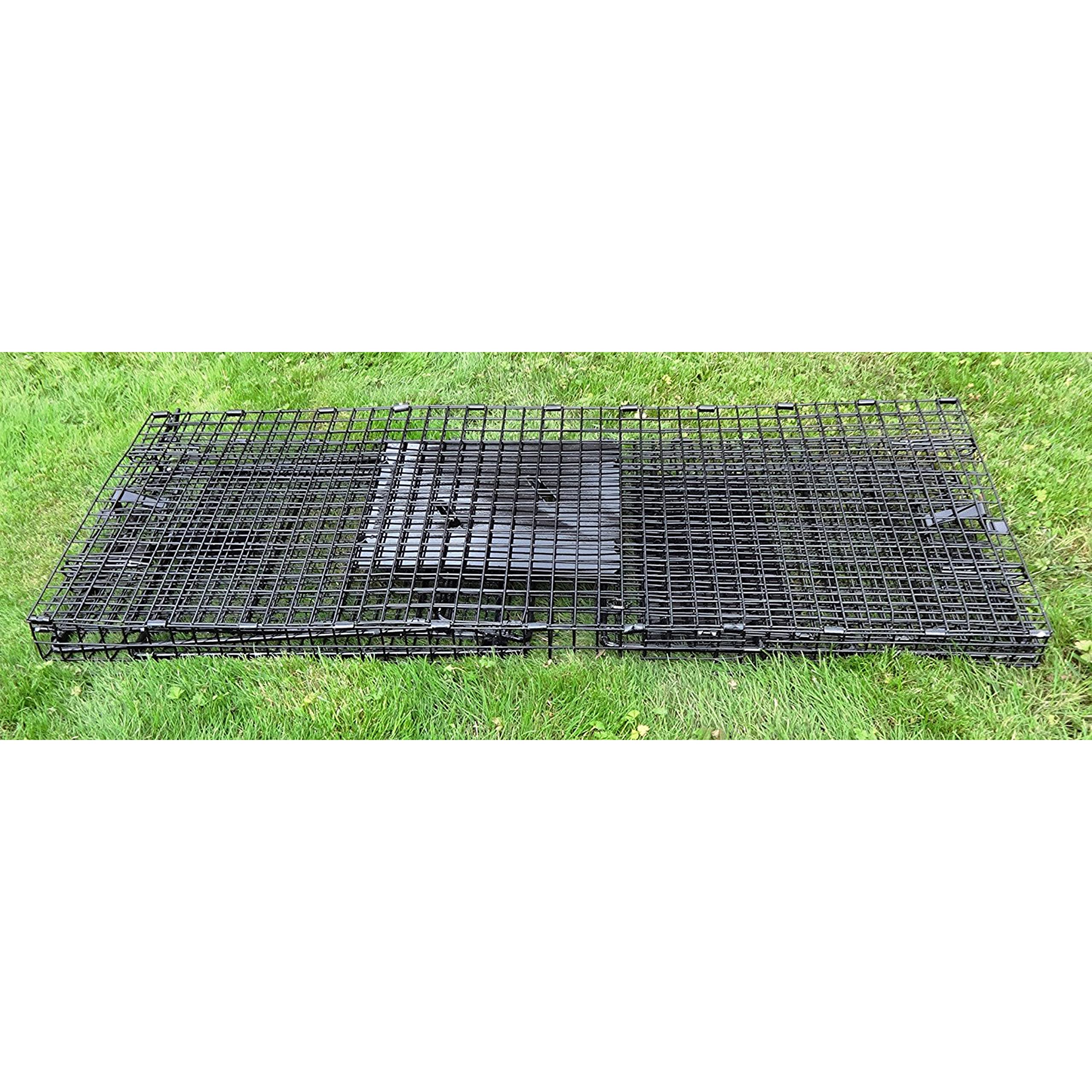 Humane Way Folding 42 Inch Live Humane Animal Trap - Safe Traps for All Animals - Dogs, Raccoons, Cats, Groundhogs, Opossums, Coyote, Bobcat - 42"x16"x18"