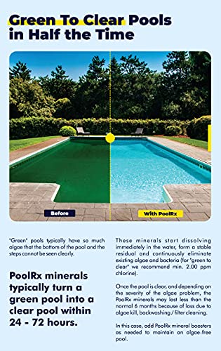 Pool RX 332001 PoolRX+ Booster Blue Swimming Pool Algaecide, Single Unit