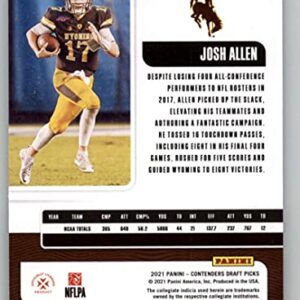 2021 Panini Contenders Draft Season Ticket #5 Josh Allen Wyoming Cowboys Football Trading Card