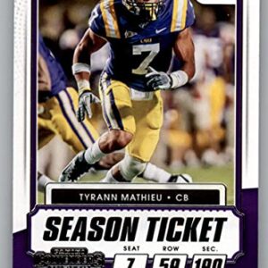 2021 Panini Contenders Draft Season Ticket #74 Tyrann Mathieu LSU Tigers Football Trading Card