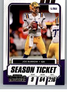 2021 panini contenders draft season ticket #18 joe burrow lsu tigers football trading card