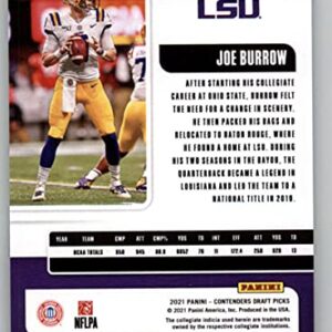 2021 Panini Contenders Draft Season Ticket #18 Joe Burrow LSU Tigers Football Trading Card