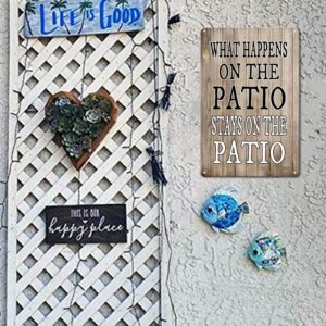 Funny Metal Tin Sign Patio Porch Signs Patio Decorations Outdoor Clearance Backyard Bar Pool Wall Decor