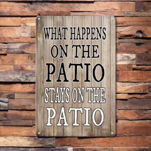 Funny Metal Tin Sign Patio Porch Signs Patio Decorations Outdoor Clearance Backyard Bar Pool Wall Decor