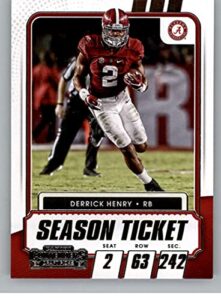 2021 panini contenders draft season ticket #48 derrick henry alabama crimson tide football trading card