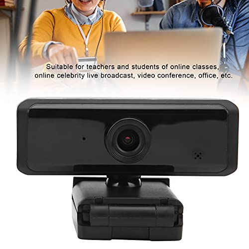 Computer Webcam 1920x1080P with Flexible Base Cover for Video Call Conference