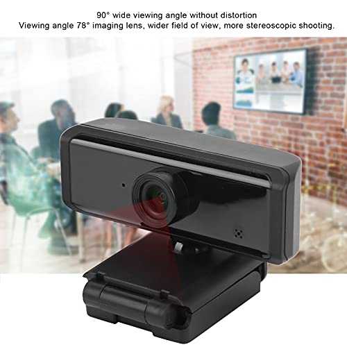 Computer Webcam 1920x1080P with Flexible Base Cover for Video Call Conference