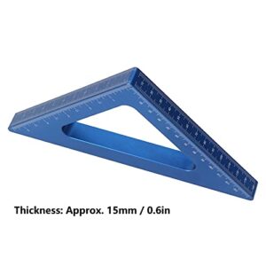 Metal Square, Rafter Square Ruler 45 Degree Aluminum Alloy Angle Ruler Metal Square Ruler for Measurement and Decoration Industry