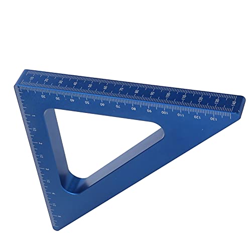 Metal Square, Rafter Square Ruler 45 Degree Aluminum Alloy Angle Ruler Metal Square Ruler for Measurement and Decoration Industry