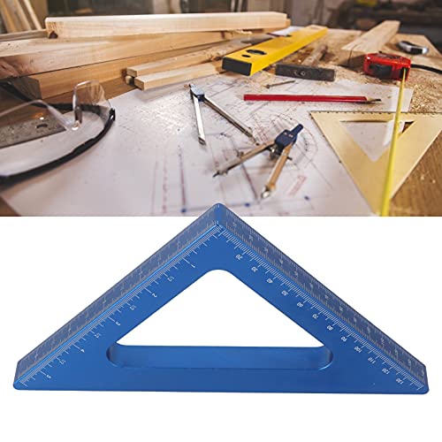 Metal Square, Rafter Square Ruler 45 Degree Aluminum Alloy Angle Ruler Metal Square Ruler for Measurement and Decoration Industry