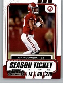 2021 panini contenders draft season ticket #25 tua tagovailoa alabama crimson tide football trading card