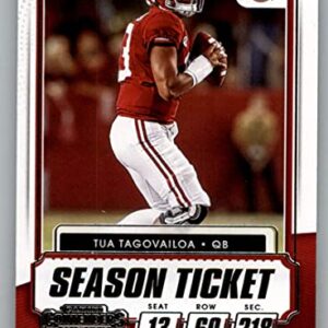 2021 Panini Contenders Draft Season Ticket #25 Tua Tagovailoa Alabama Crimson Tide Football Trading Card