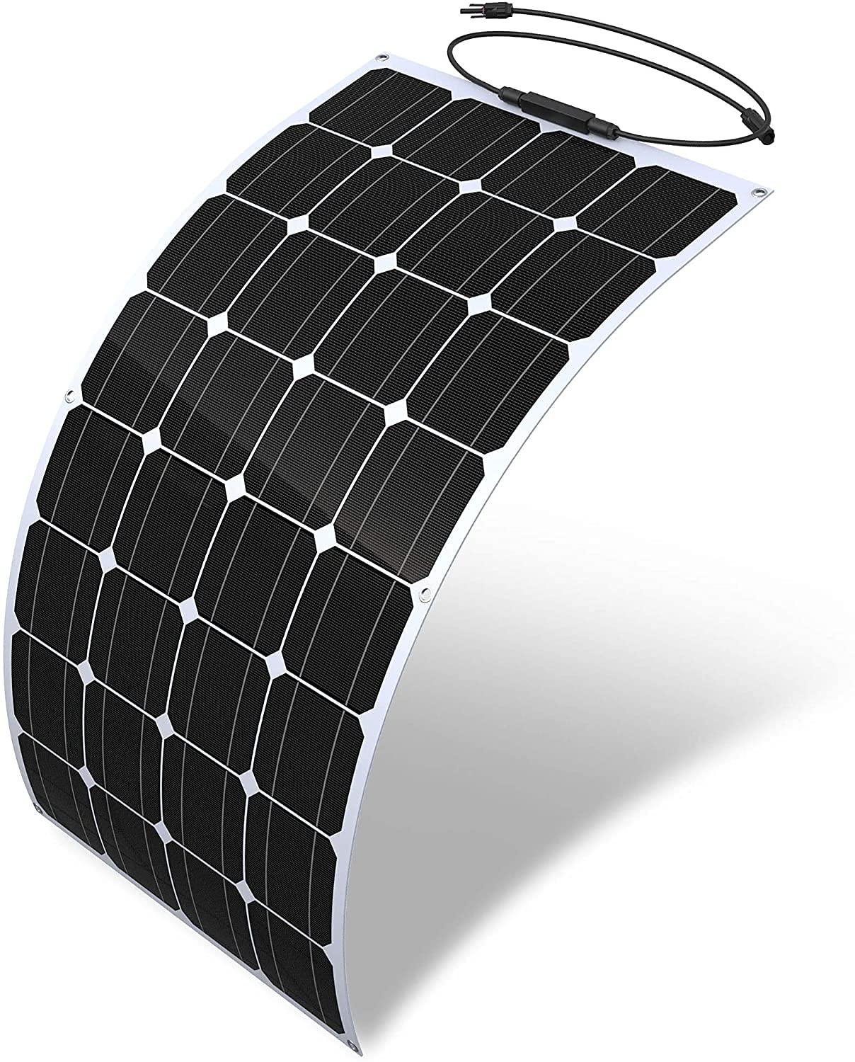 100 Watt Flexible Solar Panel Kit, wegoodsun 18 Volt Monocrystalline Semi-Flexible Bendable Mono Off-Grid Charger for RV, Yachts, Car, Trailers