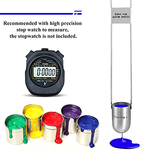 Zahn Cup Immersion Viscosity Cup, Dip Type Stainless Steel Viscometers for Test The Viscosity of Newtonian or Approximate Newtonian Liquid (NO.2)